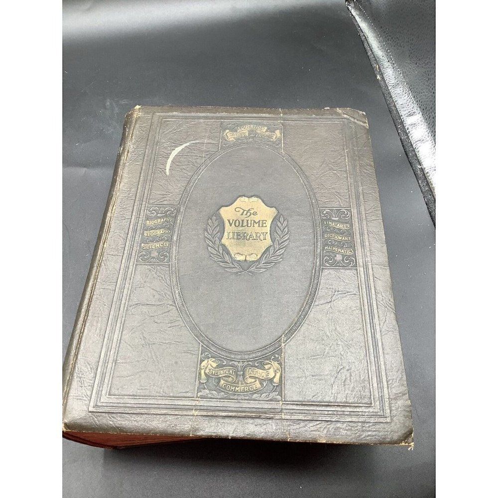The Volume Library Encyclopedia of Practical & Cultural Information Leather Cvr